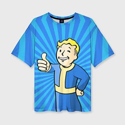 Женская футболка оверсайз Fallout Blue