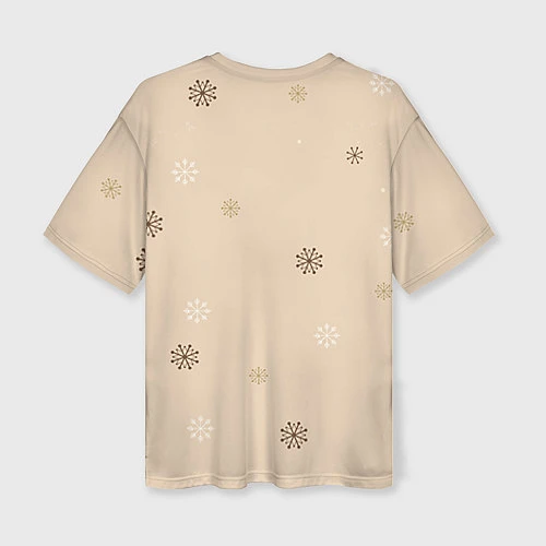 Женская футболка оверсайз Сова в наушниках / 3D-принт – фото 2
