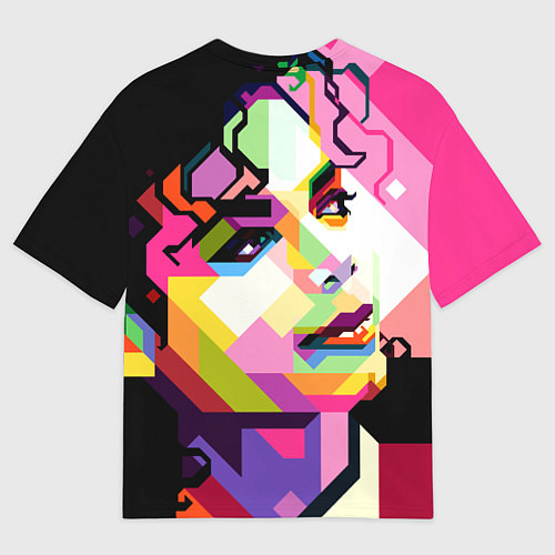 Женская футболка оверсайз Michael Jackson Art / 3D-принт – фото 2