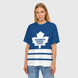 Футболка оверсайз женская Toronto Maple Leafs, цвет: 3D-принт — фото 2