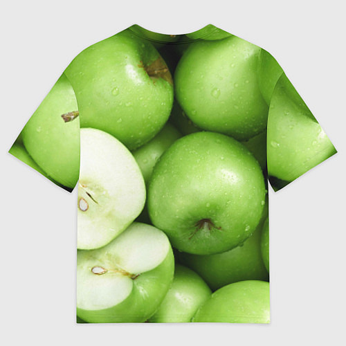 Женская футболка оверсайз Яблочная / 3D-принт – фото 2