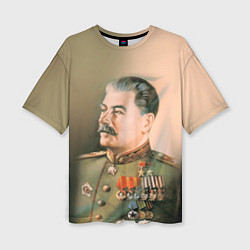 Женская футболка оверсайз Иосиф Сталин