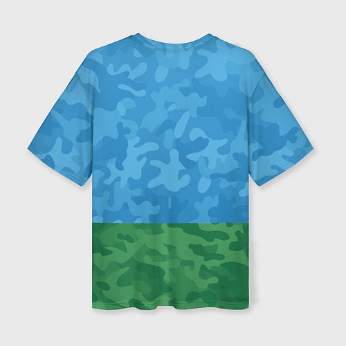 Женская футболка оверсайз ВДВ медведь - никто кроме нас / 3D-принт – фото 2