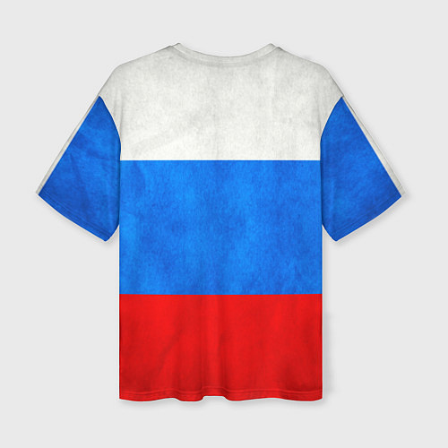 Женская футболка оверсайз Russia: from 116 / 3D-принт – фото 2