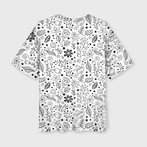 Женская футболка оверсайз Цветочки-травушки / 3D-принт – фото 2