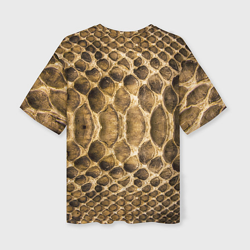 Женская футболка оверсайз Змеиная кожа / 3D-принт – фото 2