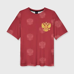 Женская футболка оверсайз Сборная России по футболу