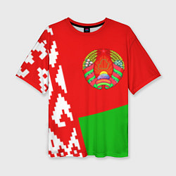 Футболка оверсайз женская Патриот Беларуси, цвет: 3D-принт