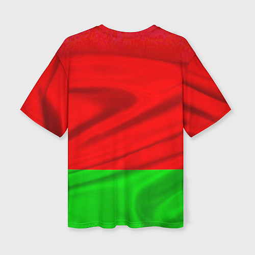 Женская футболка оверсайз Александр Лукашенко - Беларусь / 3D-принт – фото 2