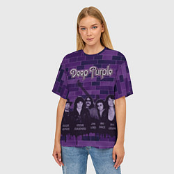 Футболка оверсайз женская Deep Purple, цвет: 3D-принт — фото 2