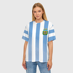 Футболка оверсайз женская Сборная Аргентины: ЧМ-2018, цвет: 3D-принт — фото 2