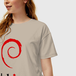 Футболка оверсайз женская Debian, цвет: миндальный — фото 2