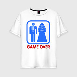 Футболка оверсайз женская Game over, цвет: белый
