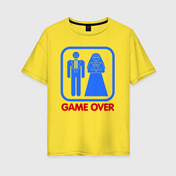 Футболка оверсайз женская Game over, цвет: желтый