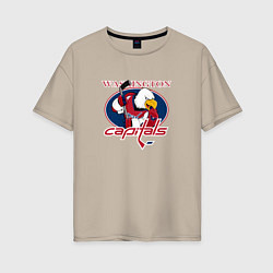 Женская футболка оверсайз Washington Capitals Hockey