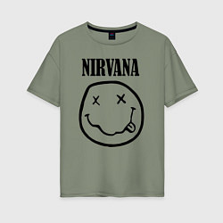 Футболка оверсайз женская Nirvana, цвет: авокадо