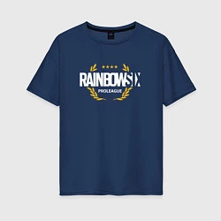 Женская футболка оверсайз Rainbow six | Siege : Pro league (white)