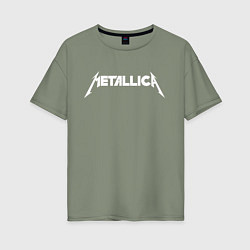 Футболка оверсайз женская Metallica, цвет: авокадо