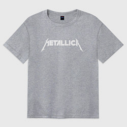 Футболка оверсайз женская Metallica, цвет: меланж