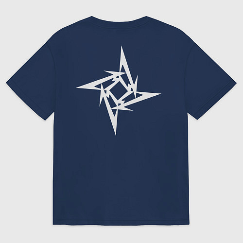 Женская футболка оверсайз Metallica / Тёмно-синий – фото 2