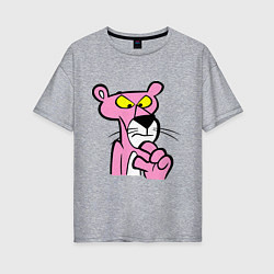 Женская футболка оверсайз Розовая пантера