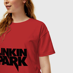 Футболка оверсайз женская Linkin Park, цвет: красный — фото 2