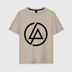 Футболка оверсайз женская Linkin Park: Sybmol, цвет: миндальный