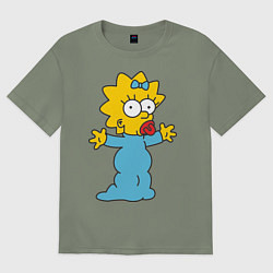 Женская футболка оверсайз Maggie Simpson