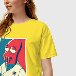 Футболка оверсайз женская Zoidberg: Why not?, цвет: желтый — фото 2