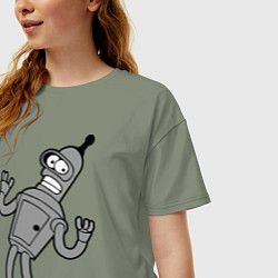 Футболка оверсайз женская Bender Error, цвет: авокадо — фото 2