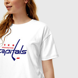 Футболка оверсайз женская Washington Capitals, цвет: белый — фото 2