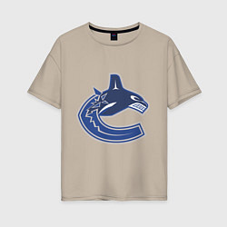 Футболка оверсайз женская Vancouver Canucks, цвет: миндальный