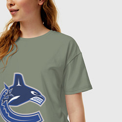 Футболка оверсайз женская Vancouver Canucks, цвет: авокадо — фото 2