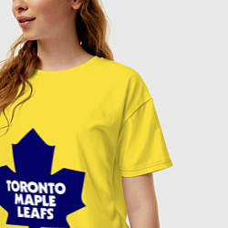 Футболка оверсайз женская Toronto Maple Leafs, цвет: желтый — фото 2