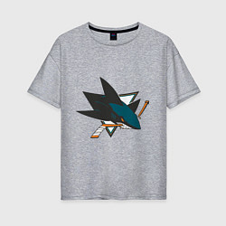 Женская футболка оверсайз San Jose Sharks