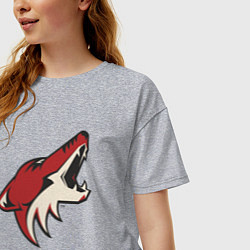 Футболка оверсайз женская Phoenix Coyotes, цвет: меланж — фото 2