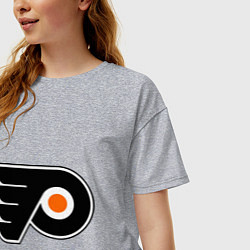 Футболка оверсайз женская Philadelphia Flyers, цвет: меланж — фото 2