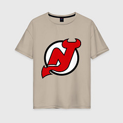 Женская футболка оверсайз New Jersey Devils