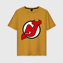 Женская футболка оверсайз New Jersey Devils