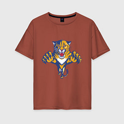 Футболка оверсайз женская Florida Panthers, цвет: кирпичный