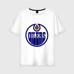 Женская футболка оверсайз Edmonton Oilers