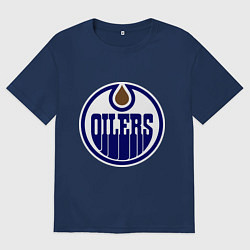 Женская футболка оверсайз Edmonton Oilers