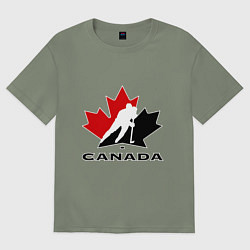Футболка оверсайз женская Canada, цвет: авокадо