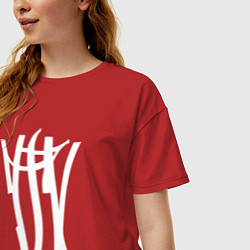 Футболка оверсайз женская ТГК, цвет: красный — фото 2