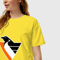 Футболка оверсайз женская Pittsburgh Penguins, цвет: желтый — фото 2