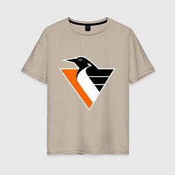 Женская футболка оверсайз Pittsburgh Penguins