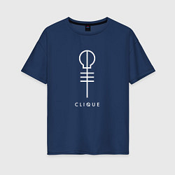 Футболка оверсайз женская Twenty One Pilots: Clique, цвет: тёмно-синий