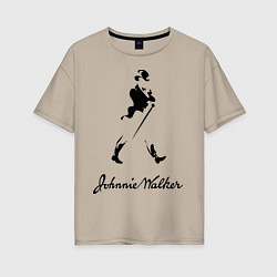 Футболка оверсайз женская Johnnie Walker, цвет: миндальный