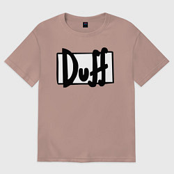 Футболка оверсайз женская Duff, цвет: пыльно-розовый