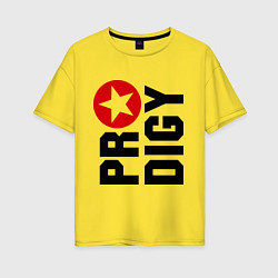 Футболка оверсайз женская Prodigy Star, цвет: желтый